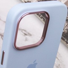 Чехол Silicone Case Metal Buttons (AA) для Apple iPhone 13 Pro Max (6.7") – Голубой