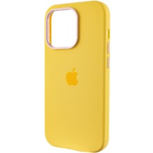 Чехол Silicone Case Metal Buttons (AA) для Apple iPhone 13 Pro Max (6.7") – Желтый