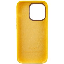 Чехол Silicone Case Metal Buttons (AA) для Apple iPhone 13 Pro Max (6.7") – Желтый