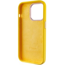 Чехол Silicone Case Metal Buttons (AA) для Apple iPhone 13 Pro Max (6.7") – Желтый