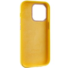 Чехол Silicone Case Metal Buttons (AA) для Apple iPhone 13 Pro Max (6.7") – Желтый