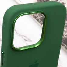 Чехол Silicone Case Metal Buttons (AA) для Apple iPhone 13 Pro Max (6.7") – Зеленый