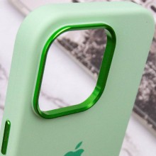 Чехол Silicone Case Metal Buttons (AA) для Apple iPhone 13 Pro Max (6.7") – Зеленый