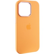 Чохол Silicone Case Metal Buttons (AA) для Apple iPhone 13 Pro Max (6.7") (Помаранчевий)