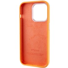 Чехол Silicone Case Metal Buttons (AA) для Apple iPhone 13 Pro Max (6.7") – Оранжевый