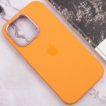 Чехол Silicone Case Metal Buttons (AA) для Apple iPhone 13 Pro Max (6.7") – Оранжевый