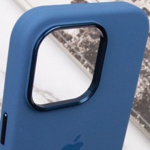 Чехол Silicone Case Metal Buttons (AA) для Apple iPhone 13 Pro Max (6.7") – Синий