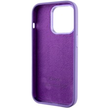 Чехол Silicone Case Metal Buttons (AA) для Apple iPhone 13 Pro Max (6.7") – Фиолетовый