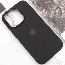 Чехол Silicone Case Metal Buttons (AA) для Apple iPhone 13 Pro Max (6.7") – Черный