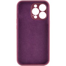 Чохол Silicone Case Full Camera Protective (AA) NO LOGO для Apple iPhone 13 Pro Max (6.7") – Бордовий