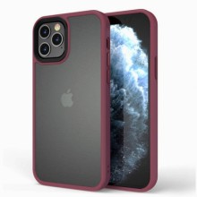 TPU+PC чехол Metal Buttons для Apple iPhone 13 Pro Max (6.7") (Бордовый)