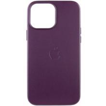 Шкіряний чохол Leather Case (AA Plus) with MagSafe для Apple iPhone 13 Pro Max (6.7") (Марсала)