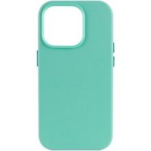 Шкіряний чохол Leather Case (AA Plus) with MagSafe для Apple iPhone 13 Pro Max (6.7") (Небесно блакитний)