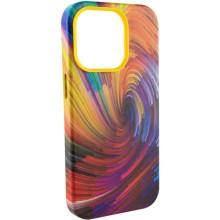 Кожаный чехол Colour Splash with MagSafe для Apple iPhone 13 Pro Max (6.7") – Оранжевый