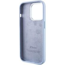 Чохол Silicone Case Metal Buttons (AA) для Apple iPhone 13 Pro Max (6.7") – Блакитний