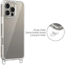 Чохол TPU Transparent with Straps для Apple iPhone 13 Pro Max (6.7") – Сірий