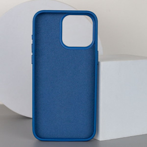 Кожаный чехол Bonbon Leather Metal Style with Magnetic Fit для Apple iPhone 13 Pro Max (6.7") – Синий
