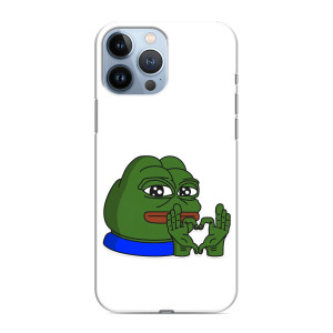 Чехлы с картинкой  Жаба Мем на iPhone 13 Pro Max – Жаба сердечко