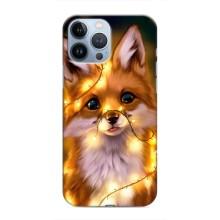 Чохли з картинкою Лисичка для iPhone 13 Pro Max (VPrint) (Лисичка в гірляндах)