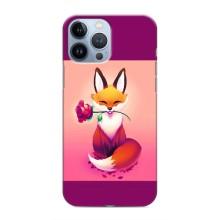 Чохли з картинкою Лисичка для iPhone 13 Pro Max (VPrint) (Лиса з трояндою)