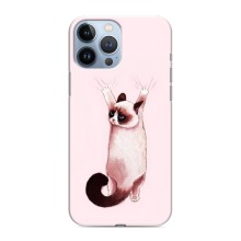 Чохол на Ейпл 13 Про Макс з Котиками (VPrint) (Котик падає)