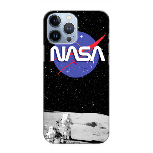 Силиконовый бампер с принтом "Наса" на iPhone 13 Pro Max – Nasa на луне