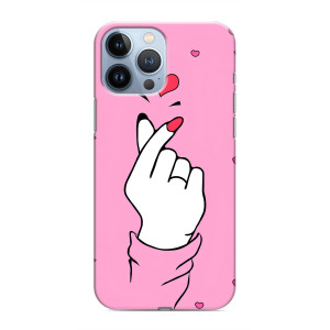 Чехол с принтом для iPhone 13 Pro Max (AlphaPrint - Знак сердечка)