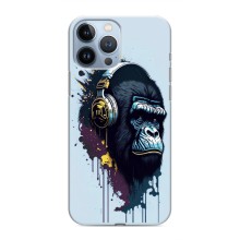 Чохол з Мавпами iPhone 13 Pro Max - (AlphaPrint) (Горила в навушниках)