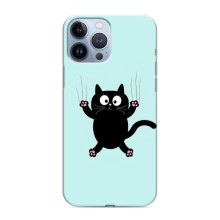 Чохол з принтом для iPhone 13 Pro Max (AlphaPrint) Модні коти (Падаючий кіт)