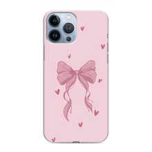Чохол банти для iPhone 13 Pro Max – Бант на рожевому