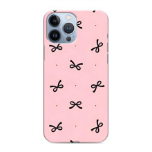 Чохол банти для iPhone 13 Pro Max – Чорні бантики