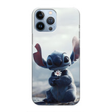 Чехол с рисунком Стич для iPhone 13 Pro Max – Стич с цветочком
