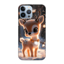 Яркий чехол для iPhone 13 Pro Max с Зимними Оленятами – Оленёнок