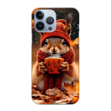 Печатный чехол «Зверята с кофе» для iPhone 13 Pro Max – Белка с кофе