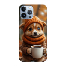 Печатный чехол «Зверята с кофе» для iPhone 13 Pro Max – Песик с кофе