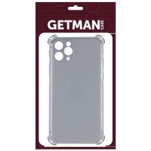 TPU чохол GETMAN Ease logo посилені кути для Apple iPhone 13 Pro (6.1") – Серый (прозрачный)