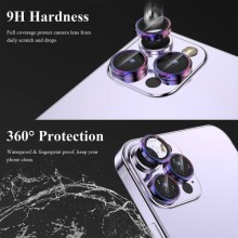 Защитное стекло Metal Classic на камеру (в упак.) для Apple iPhone 13 Pro / 13 Pro Max – Сиреневый