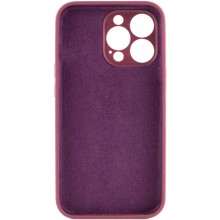 Чехол Silicone Case Full Camera Protective (AA) NO LOGO для Apple iPhone 13 Pro (6.1") – Бордовый