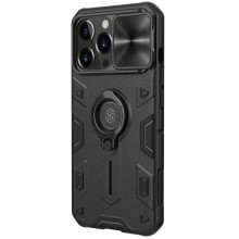 TPU+PC чехол Nillkin CamShield Armor no logo (шторка на камеру) для Apple iPhone 13 Pro (6.1") – Черный