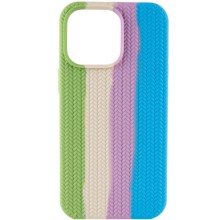 Чехол Silicone case Full Braided для Apple iPhone 13 Pro (6.1") (Мятный)
