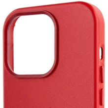 Кожаный чехол Leather Case (AA Plus) with MagSafe для Apple iPhone 13 Pro (6.1") – Crimson