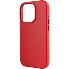 Шкіряний чохол Leather Case (AA Plus) with MagSafe для Apple iPhone 13 Pro (6.1") – Crimson