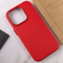 Шкіряний чохол Leather Case (AA Plus) with MagSafe для Apple iPhone 13 Pro (6.1") – Crimson