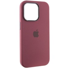 Чохол Silicone Case Metal Buttons (AA) для Apple iPhone 13 Pro (6.1") – Бордовий