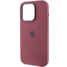 Чохол Silicone Case Metal Buttons (AA) для Apple iPhone 13 Pro (6.1") – Бордовий