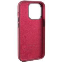 Чохол Silicone Case Metal Buttons (AA) для Apple iPhone 13 Pro (6.1") – Бордовий