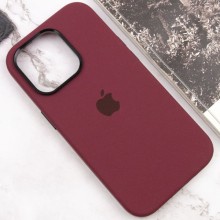 Чохол Silicone Case Metal Buttons (AA) для Apple iPhone 13 Pro (6.1") – Бордовий