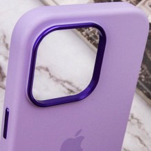 Чохол Silicone Case Metal Buttons (AA) для Apple iPhone 13 Pro (6.1") – Бузковий