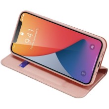 Чехол-книжка Dux Ducis с карманом для визиток для Apple iPhone 13 Pro (6.1") – Rose Gold