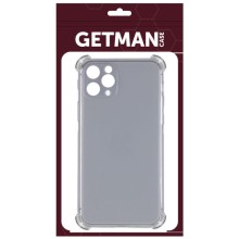 TPU чехол GETMAN Ease logo усиленные углы Full Camera для Apple iPhone 13 Pro (6.1") – Серый (прозрачный)